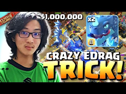 Spray’s EDRAG TRICK sets up INSANE NEW DRAGON attack in $1 MILLION June Qualifier! Clash of Clans