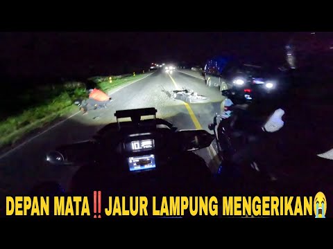KITA BERDUA HAMPIR CR4ASH DIJALUR LAMPUNG MALAM HARI‼️DETIK DETIK MENEGANGKAN