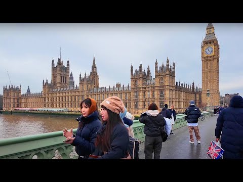 London Winter walk 2025 | A Morning Walk in Central London, Big Ben, Westminster |London Walk [4K]