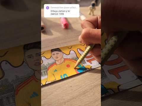 pintando James Rodriguez en 💵💵 #arte #jamesrodriguez #copaamerica2024