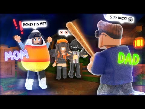 My MOM AND DAD went *TRICK OR TREATING* with us in MM2... (FUNNY MOMENTS)