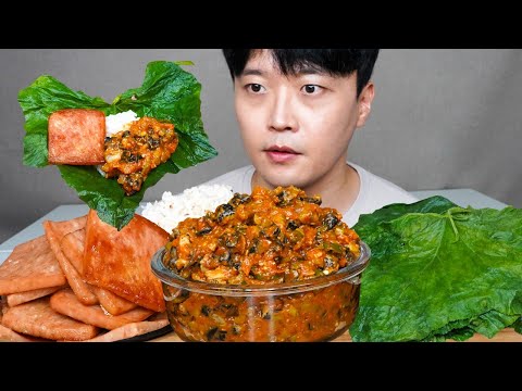 [와차밥] 덥다.. 더울땐 호박잎쌈 우렁강된장 고봉밥 스팸구이 요리 먹방 Korean Food ASMR MUKBANG REAL SOUND EATING SHOW