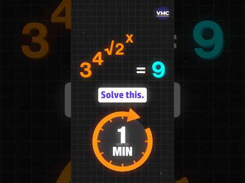 Easiest way to solve exponential equations! By VMC JEE