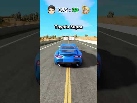 Boys vs Girls ( 100 Gates) 🚗 BeamNG.drive #beamngdrive #simulator #shorts