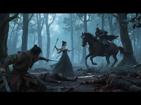 少女出城被書生帶人追殺，將軍騎馬衝出來救人，自己挨了幾刀