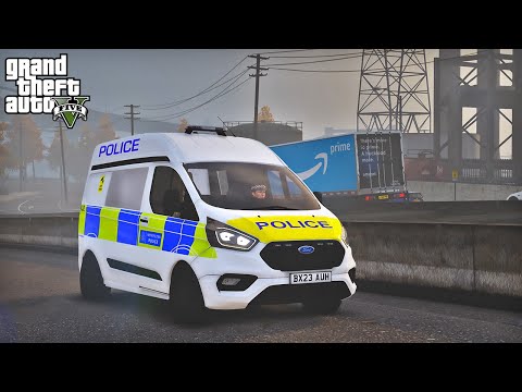 Realistic Police Van Patrol in the Evening | UK GTA 5 LSPDFR Mod