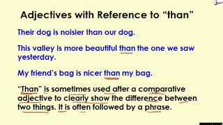 Adjectives with Reference to 