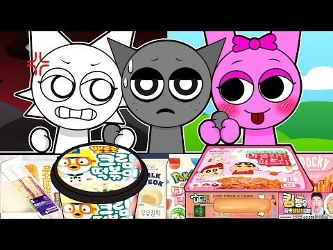 Incredibox Sprunki - Wenda VS Pinki(+Gray) Convenience Store WHITE PINK MUKBANG | Animation | ASMR