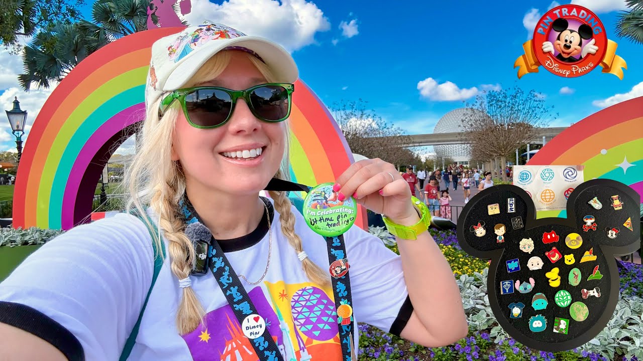 My First Time Disney Pin Trading! I Traded Around The World At EPCOT And It Was A Total Surprise