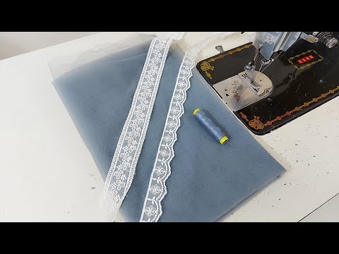 Lace के साथ बनाएं एकदम नया और आसान Ruffle दुपट्टा | How to make Ruffle Dupatta in Easy Way