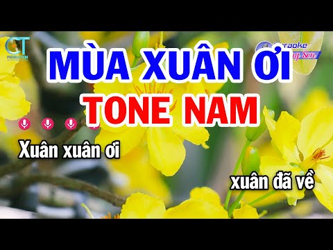 Karaoke Mùa Xuân Ơi Tone Nam Cm | Nhạc Xuân Beat Mới 2025