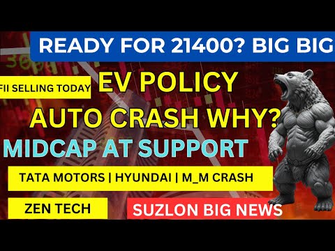 TAX REDUCE EV POLICY💥AUTO CRASH WHY? TATA MOTORS SHARE NEWS💥SUZLON SHARE NEWS💥ZEN TECH SHARE NEWS