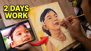 The Best Surprise Gift for My Daughter! ♥️ (Acrylic Portrait)