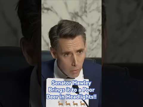 Senator Hawley Brings it to a Poor Deer in Headlights!! 🦌 🦌 🦌