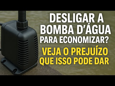 Desligar a bomba d'água para economizar? Veja o prejuízo que isso pode causar