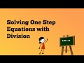 Understanding One-Step Equations