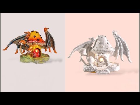 How to Make Mushroom Fairy House with a Dragon Twist with Baking Soda Clay