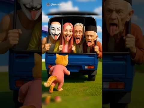 The orange kitten in the zombie family prank #comedy #cat #cute #catlovers #cutecat #pets #funny