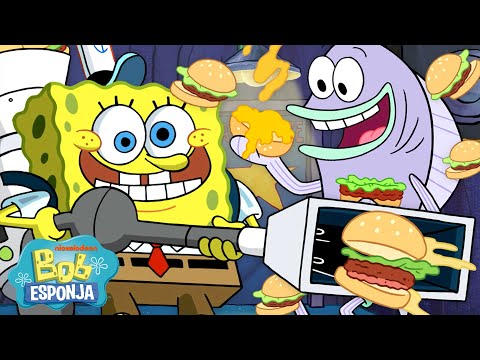 Bob Esponja | Todos os Momentos do Siri Cascudo nos NOVOS Episódios de Bob Esponja 🍔 | Português