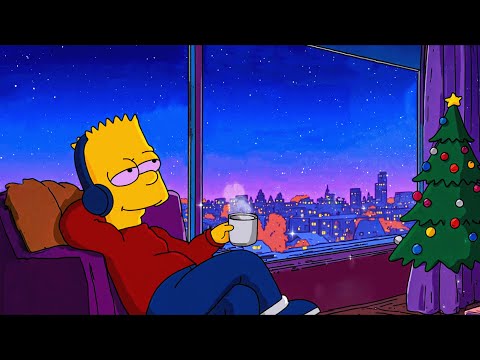 Warm Winter Lo-fi ☕ Relaxing Holiday Beats with Snowfall City Views