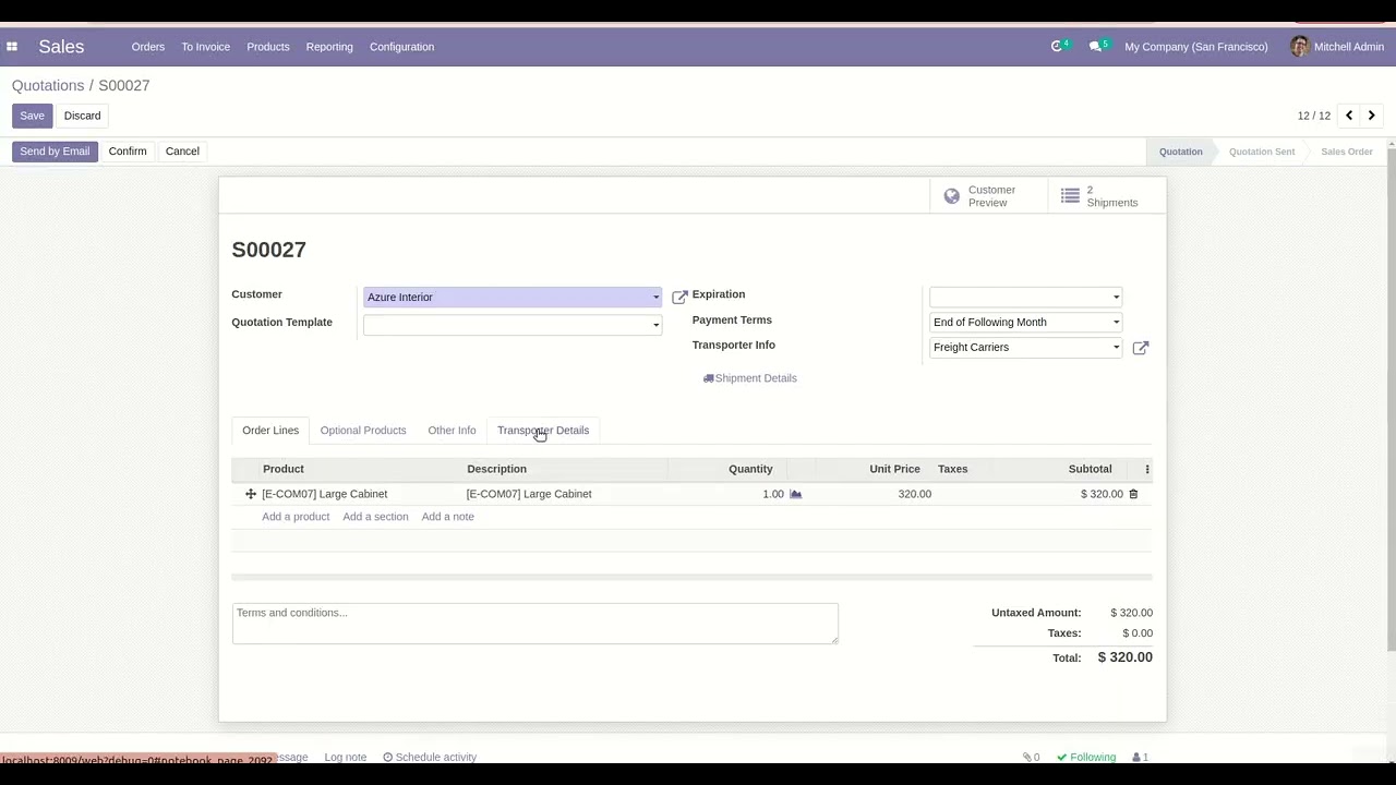 Transport Management System Odoo App | 15.09.2023

The Transport Management System Odoo app efficiently manages and optimizes your transportation operations, enhancing ...