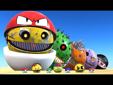 ROBOT PACMAN VS MONSTER PACMAN USE POKEMON NEW fun ADVENTURE PACMAN POKEMON V55