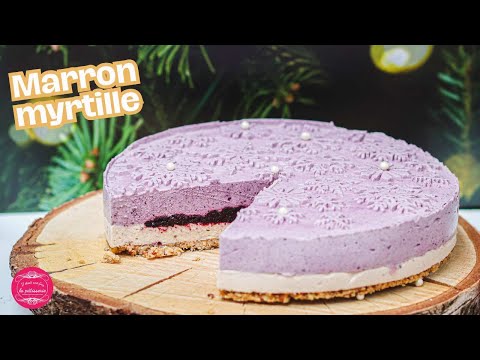 Gâteau de Noël marron et myrtilles 🫐