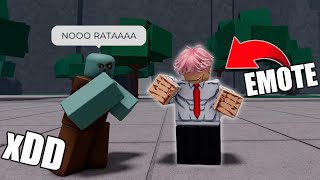 TROLLEANDO A JUGADOR TOXICO CON EMOTES DE GOLPE *FALSO*🤣 | The Strongest Battlegrounds ROBLOX