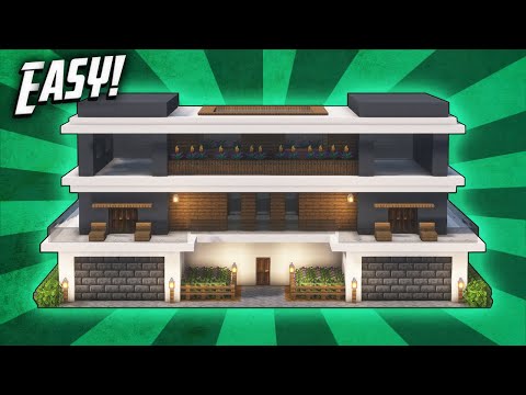 Minecraft: How To Build A Modern Mansion House Tutorial (#48)