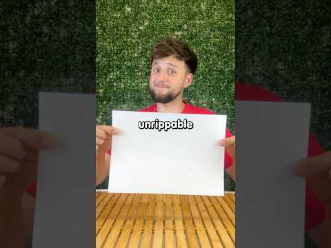 I Tested The Unrippable Paper!