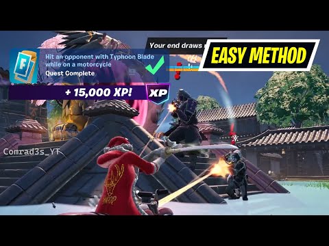 How to EASILY Hit an opponent with Typhoon Blade while on a motorcycle Fortnite