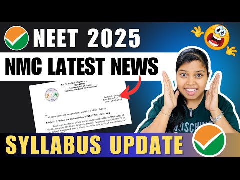 NMC Syllabus for NEET 2025 😨 | NEET syllabus changed | NEET 2025 syllabus by NTA #neetsyllabus #neet