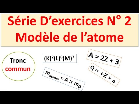 أحسن سلسلة modéle de l'atome Série N°2