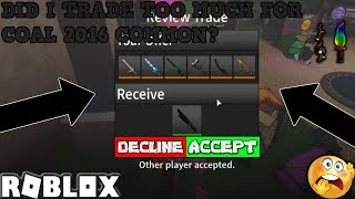 How To Trade On Roblox Videos Page 3 Infinitube - did i trade too much for coal 2016 common roblox assassin insane trades