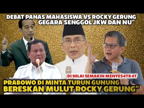 MEM4N4NAS LAGI~ROCKY GERUNG DI CECAR MAHASISWA AKIBAT DI NILAI M3NYES4TKAN"