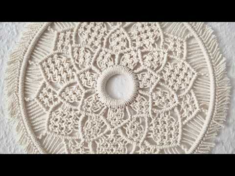 DIY Round Macrame Mandala Flower in Circle | Unique Dream Catcher | Macramé Wall Hanging