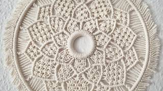 DIY Round Macrame Mandala Flower in Circle | Unique Dream Catcher | Macramé Wall Hanging