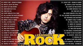 Classic Rock Songs 70s 80s 90s Full Album - Queen, Guns' N Roses, Nirvana, Bon Jovi, The Beatles, U2