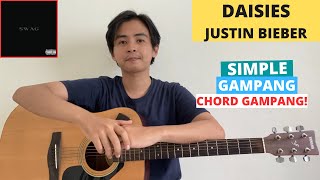 CHORD SIMPLE GAMPANG (Daisies - Justin Bieber) (Tutorial Gitar) VIRAL!