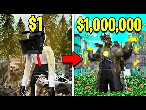 $1 To $1,000,000 TITAN CAMERA MAN! (Roblox)