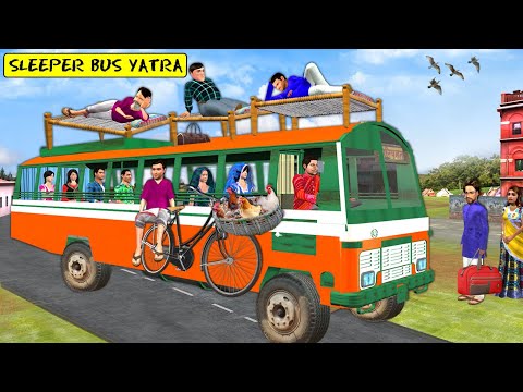 Lalchi Sleeper Bus Yatra Desi Jugad Bed on Bus Hindi Kahaniya Hindi Moral Stories Funny Comedy Video