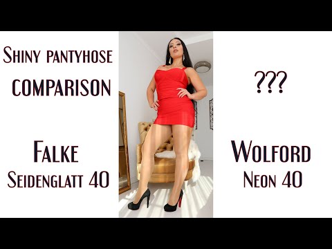 The shiniest 40 DEN Pantyhose: Wolford vs Falke comparison