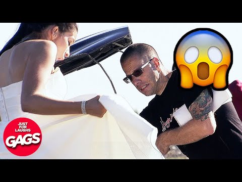 Step Brother Ruined Her Wedding Dress | Just For Laughs Gags