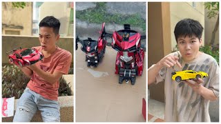 Toy Car Race 🏎️ Transforming Car - Who Win ?🔥 by Su Hao #shorts