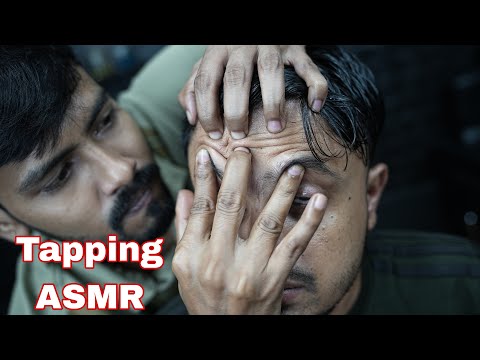 Tapping ASMR Massage | Indian Barber Doing Very Relaxing Forehead Tapping Massage | Scratching ASMR