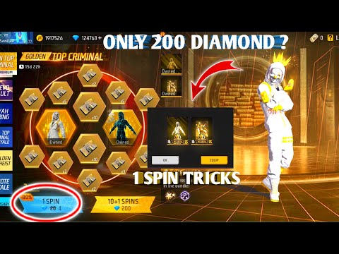 NEW GOLDEN TOP CRIMINAL EVENT SPIN | FREE FIRE NEW EVENT | FF NEW EVENT - GARENA FREE FIRE