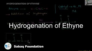 Hydrogenation of Ethyne