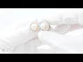 Luciana Earrings Pearl and White Zircon Stones