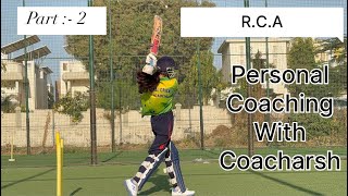 | Personal Sessions with Coacharsh | Royal Cricket Academy | Practising on Straight Drive & On Drive
