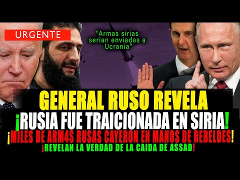 BOMBAZO. GENERAL RUSO REVELA ¡TRAICIONARON A RUSIA EN SIRIA!